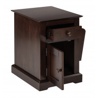OSP Home Furnishings CLT08AS-WA Colette Chair Side Table in Walnut Finish